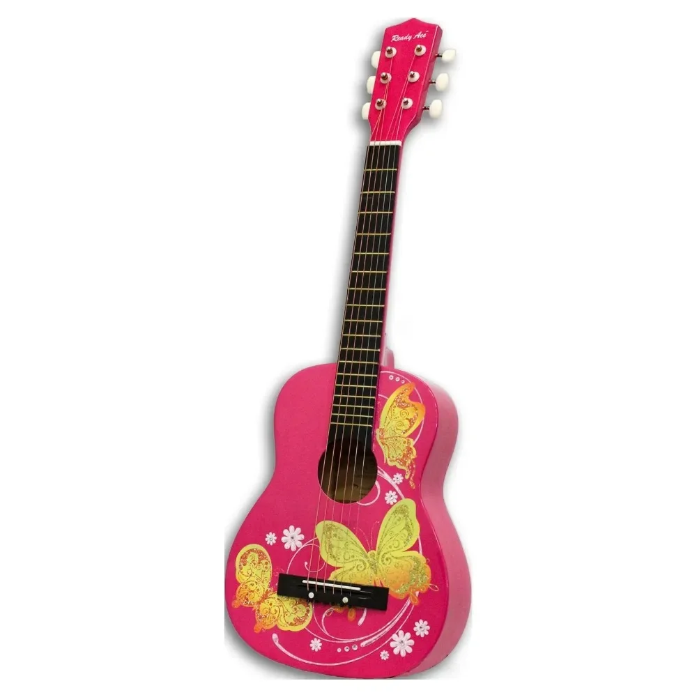 

30" Toy Guitar Pink Butterfly - Recommended for Children Ages 7 Years and Up Professional Acoustic Guitar Classical Ukulele Bass