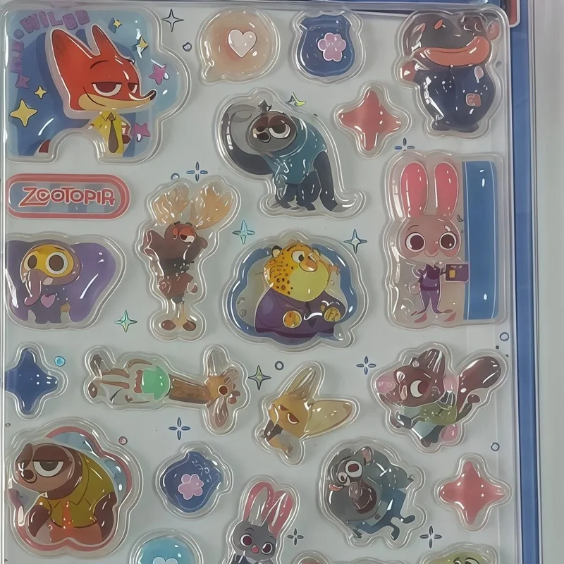 Crazy Zootopia 3D Stickers Cute Cartoon Stereo Crystal Sticker Phone Cases DIY Hand Account Notebook Phone Cases Decorative