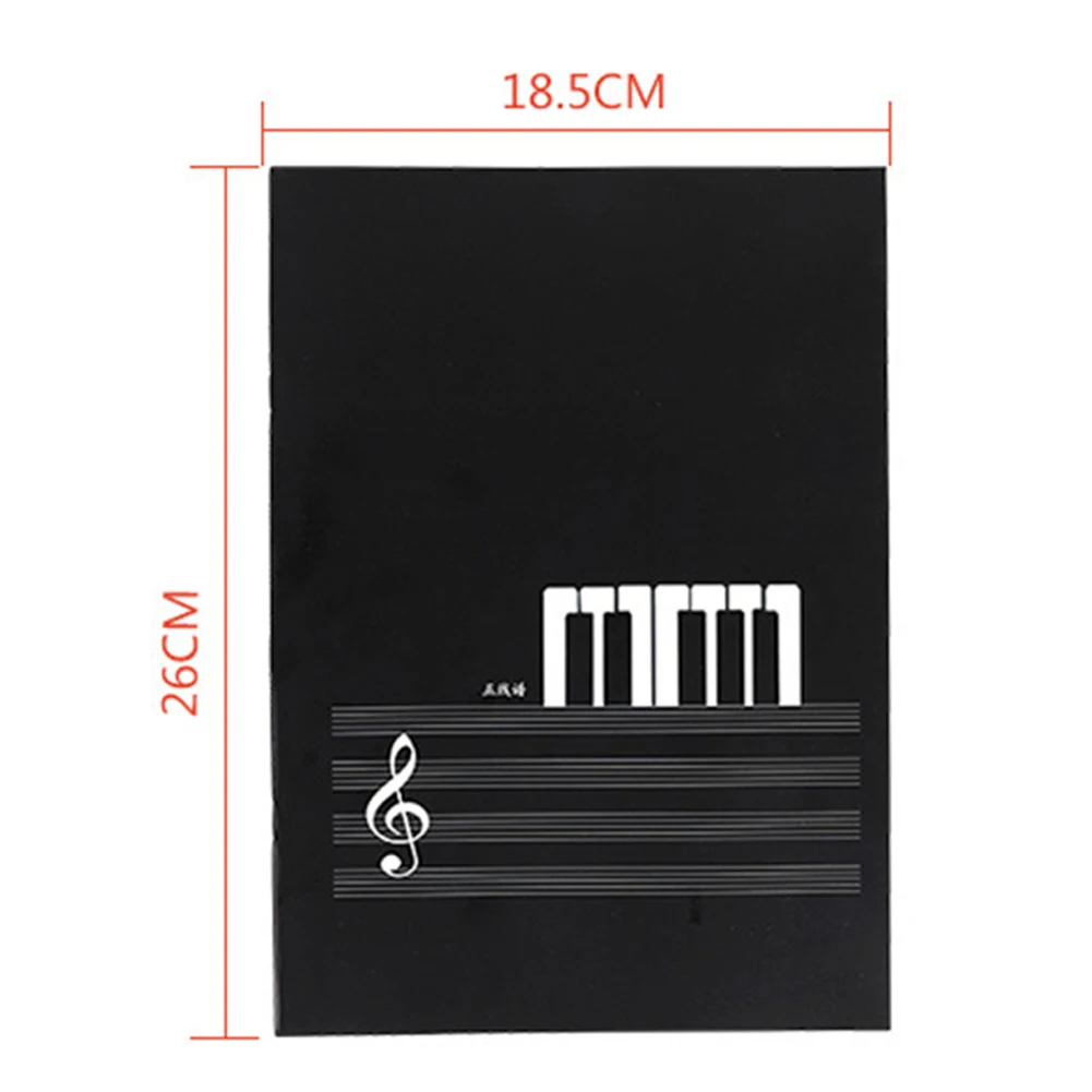 Universal Blank Music Notebook Music Notebook Piano Blank Music Stave Staff Writing Paper 16 Sheets Accessories