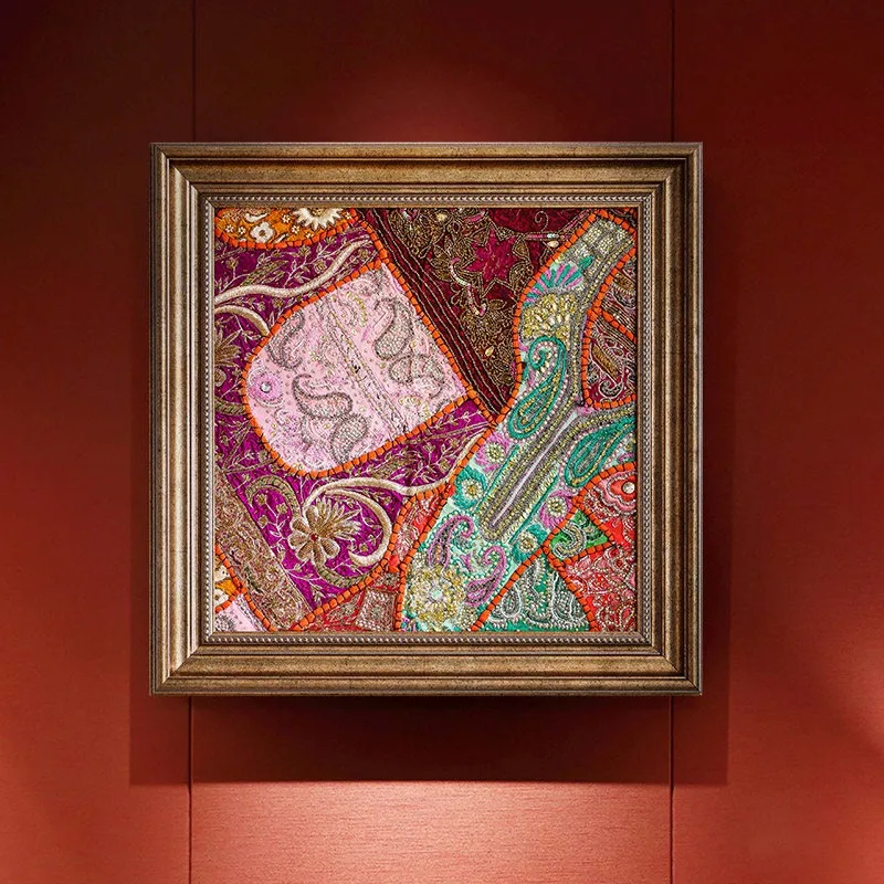 South East Asia Ethnic Style Embroidery Hanging Painting Indian Bohemian Style Embroidery Patchwork Wall Decoration Murals
