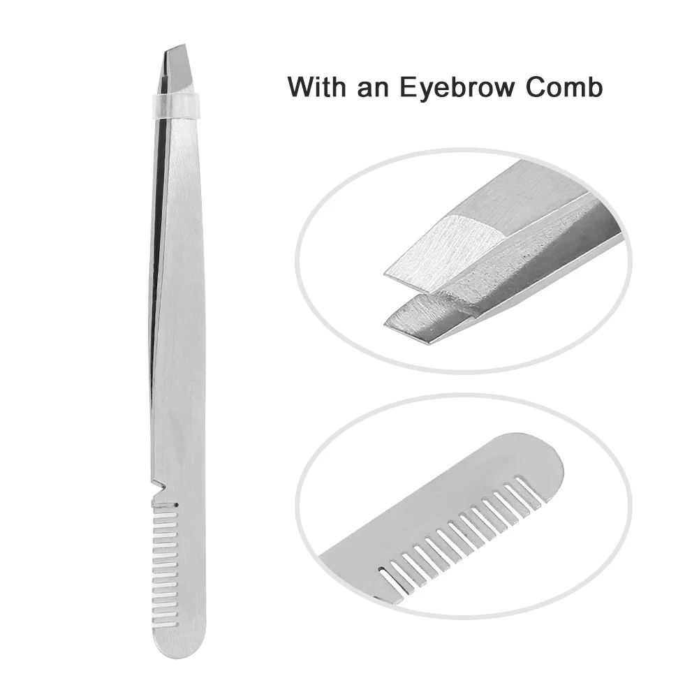 Eyebrow Tweezers Makeup Tweezers Stainless Steel Eyebrow Hair Removal Tweezer Facial Hair Removal Clips Makeup Beauty Tool