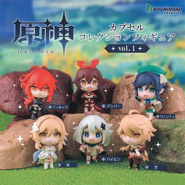 Genshin Impact capsule toys action figures model Kafka Tartaglia Zhongli xiao Paimon figures original Bushiroad Peripheral
