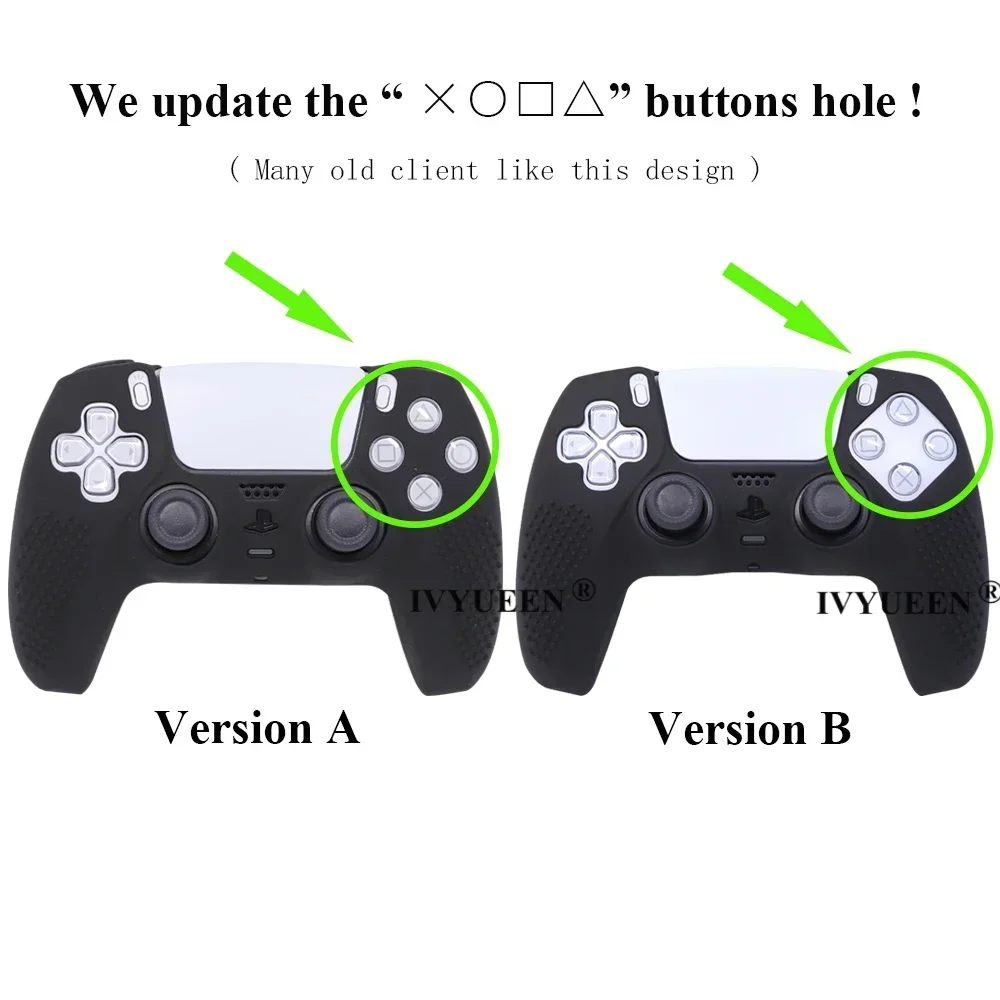 IVYUEEN Studded ฝาครอบป้องกันผิวสําหรับ PlayStation 5 Dualsense PS5 Controller ซิลิโคนกรณี Grips ชุดสําหรับ Original Charger