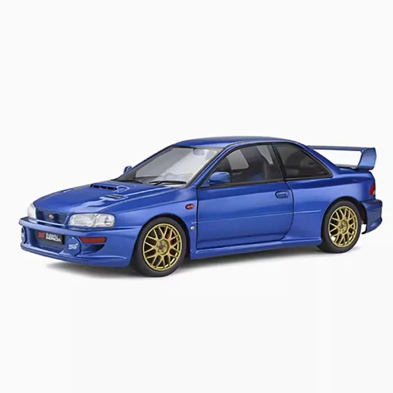 نموذج سيارة Subaru Impreza 22b من السبائك السوليدو ، كلاسيكيات زرقاء وبيضاء ، هدية تذكارية للكبار ، شاشة ثابتة ، مقياس #2