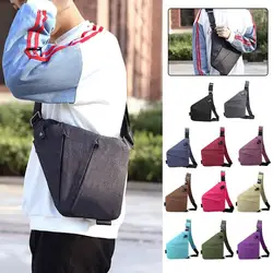 Men's Fashion Casual Gun-shape Bag Crossbody Chest Bag Simple Trendy Nylon Storage Shoulder Bag For Travel Boy Sports Bag