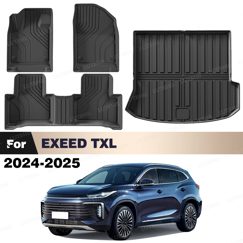 

LUTEHIL для EXEED TXL 2024-2025, всепогодный напольный коврик из ТПЭ, коврик в багажник, полный комплект, ковровый чехол, аксессуары для защиты салона автомобиля