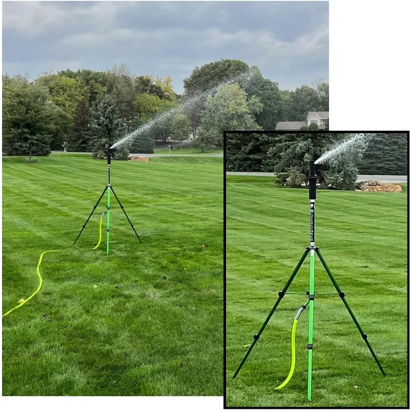 

WATER TOWER Tripod Sprinkler 9500+ Sqf Large Area Lawn & Garden Sprinkler 6 Foot Tall by Far The Highest Output Largest Area