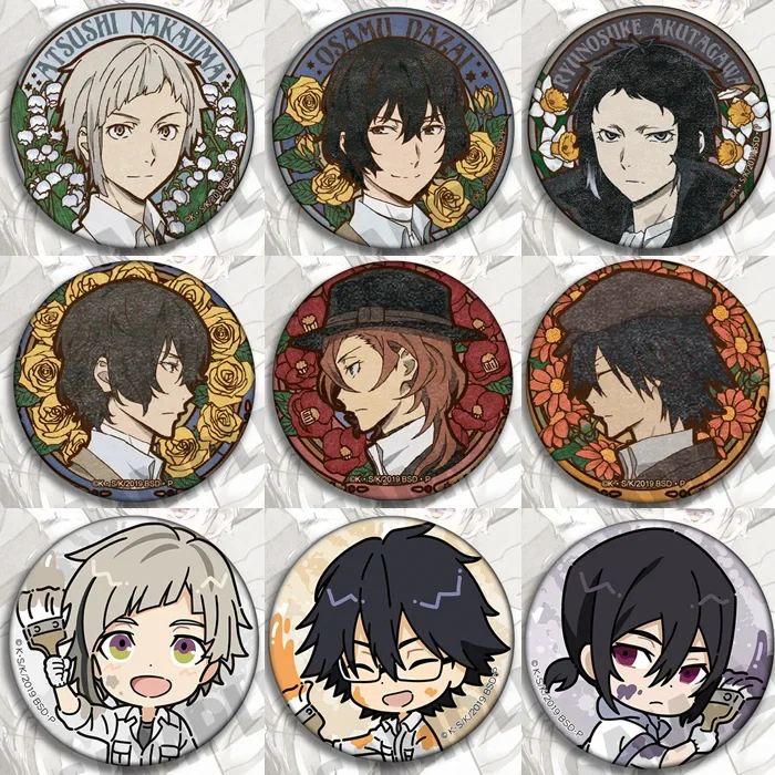 Nakajima Atsushi Dazai Osamu Ryunosuke Akutagawa Costumes Badge Anime Peripherals Cosplay DIY Props Gifts Toy for Party Students