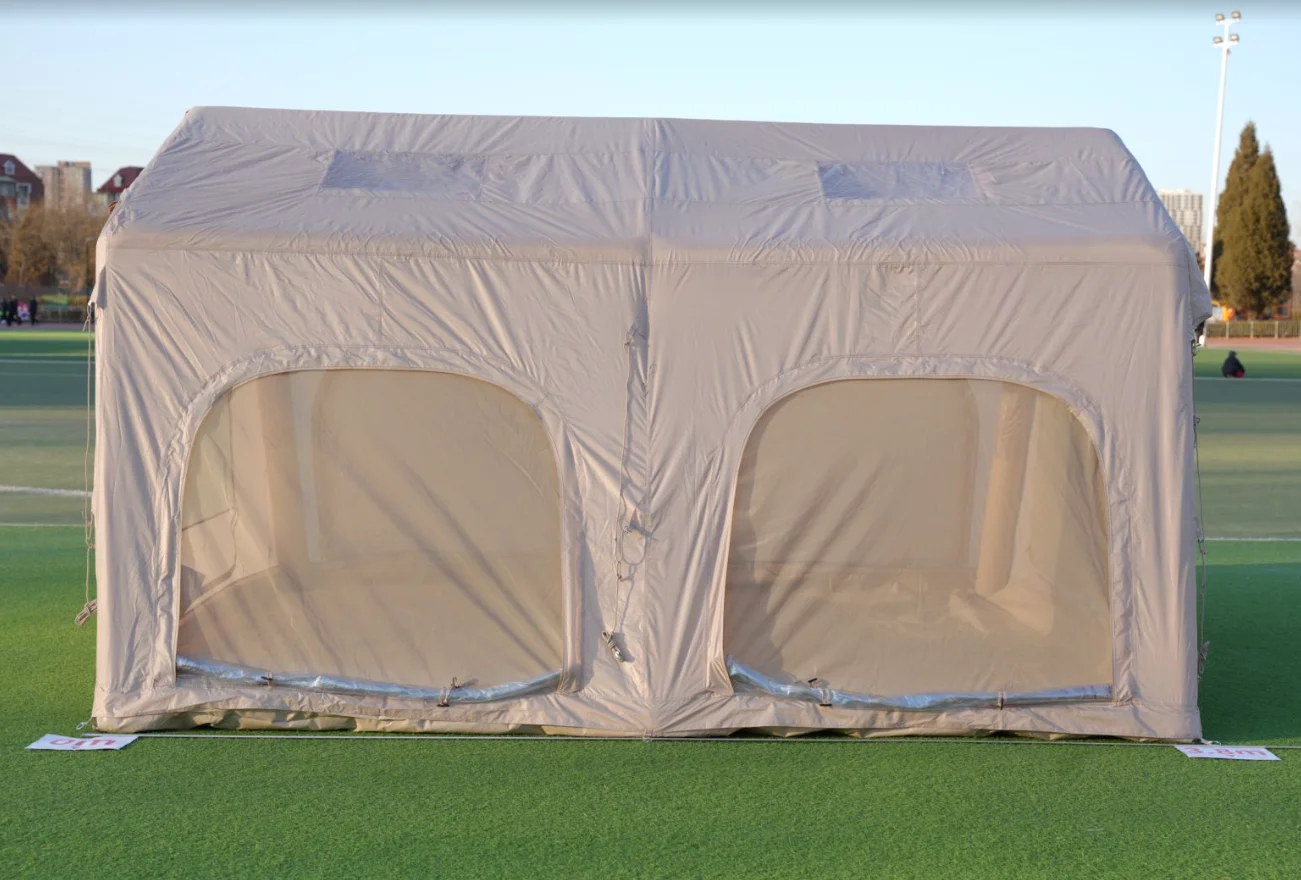 15SQM مصنع الجملة في الهواء الطلق البرية نفخ التلقائي بين عشية وضحاها خيمة غير نافذ للمطر للتخييم