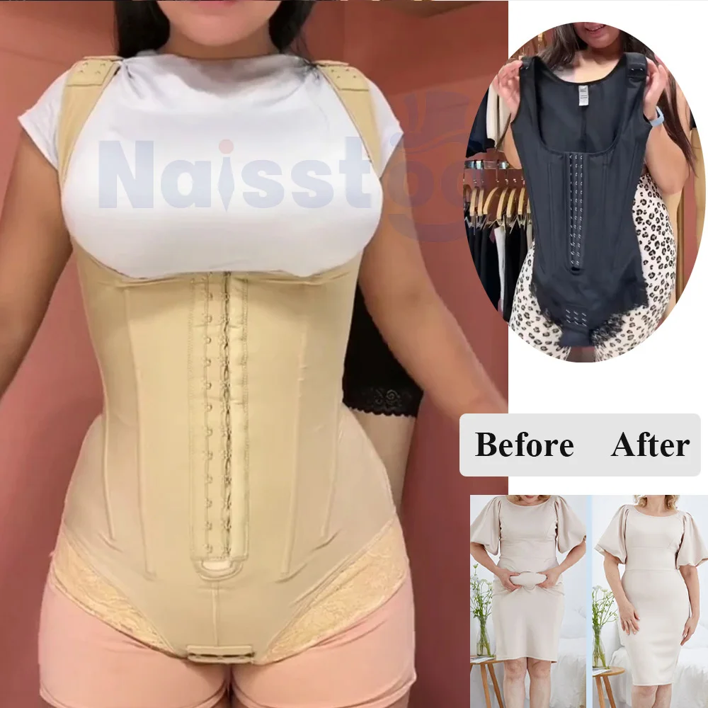 Reducing and Shapers Girdles for Women Shapewear Colombian High Compression Firm Tummy Control Butt Lifter Body Shaper Bodysuit