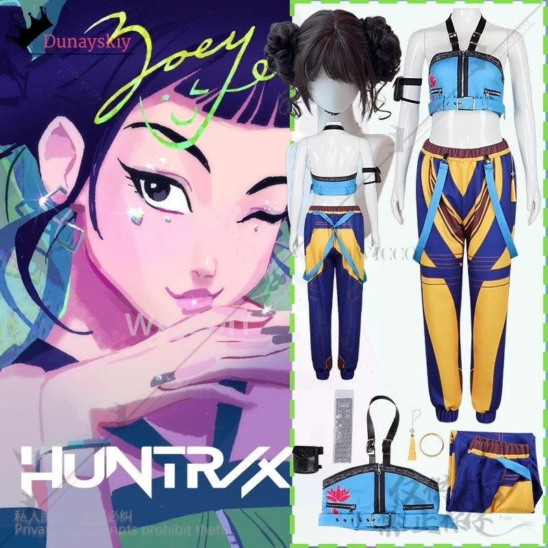 

Anime Movie Demon Kpop Girl Group Cosplay Zoey Singing Costume Jirai Kei Girls Punk Y2K Halter Backless Top Halloween Outfit