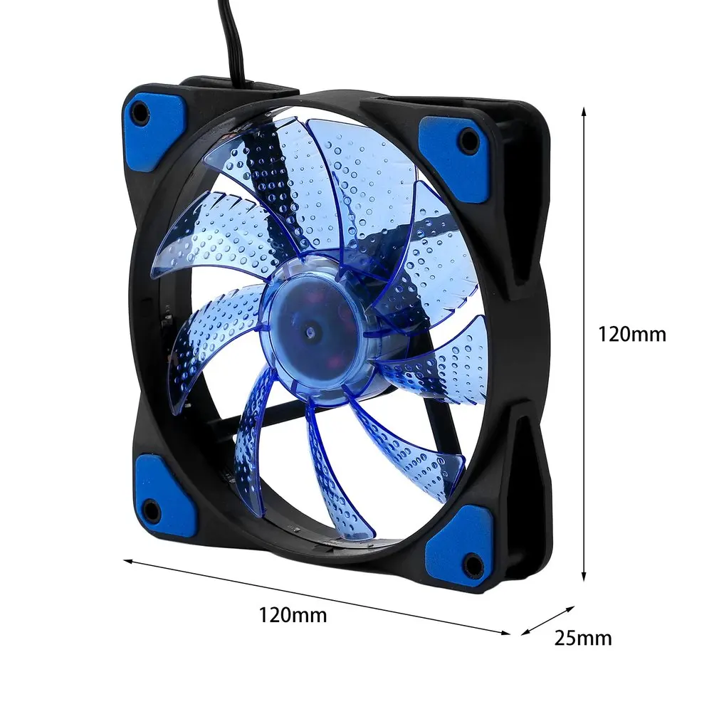 120mm LED Ultra cichy wentylator obudowa PC 15 LEDs 12V z gumowe, ciche złącze Molex łatwo zainstalowanym wentylatorem