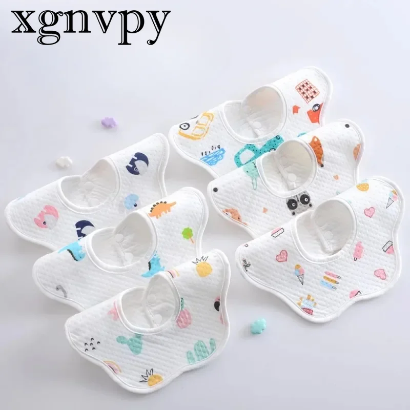 Xgnvpy handuk kasa katun Bib, kain liur anti Noda dan bocor produk anak bayi handuk liur katun Bib