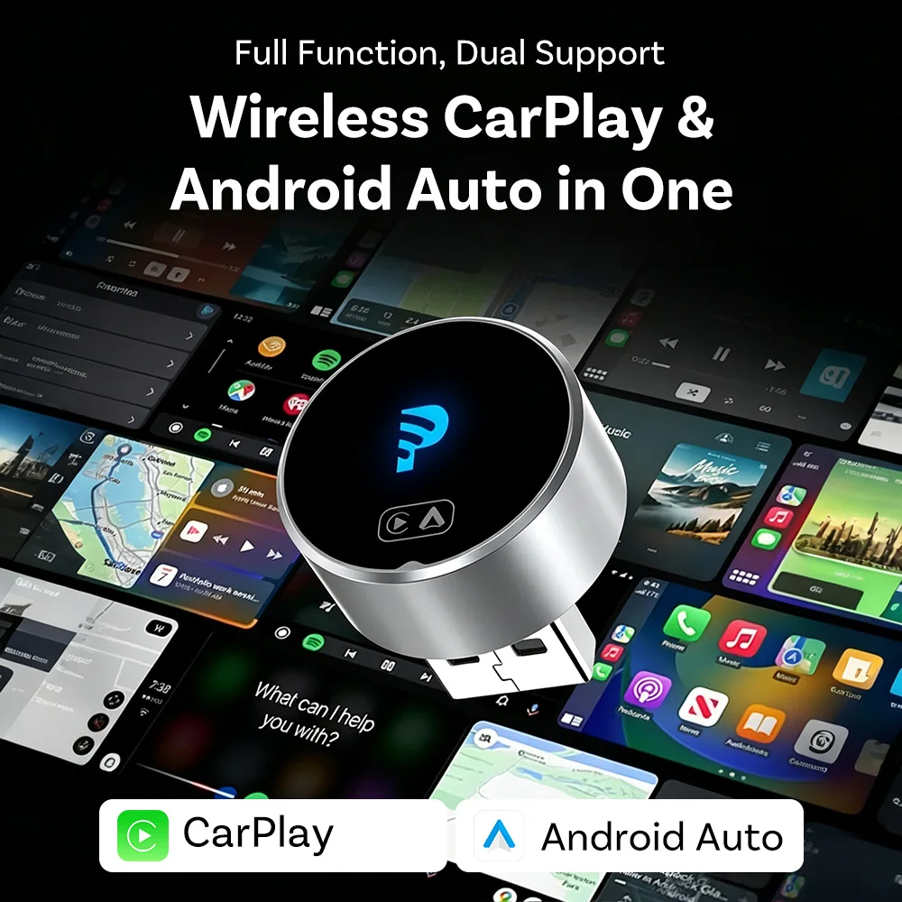 GetPairr Kabelloser CarPlay-Adapter und Android Auto Wireless-Adapter 2-in-1 USB-A Kabelgebunden zu Kabellos Auto-Dongle 5S Automatische Verbindung Plug & Play für Autos mit werkseitig installiertem CarPlay oder Andro – Detail 5