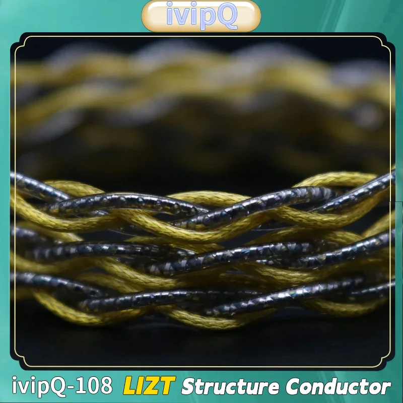 IvipQ-108 HiFi 4-Core سماعة ترقية كابل واحد كريستال الفضة + سبائك النحاس النفط غارقة مع MMCX/0.78 مللي متر/2PIN/2.5/3.5/4.4 مللي متر