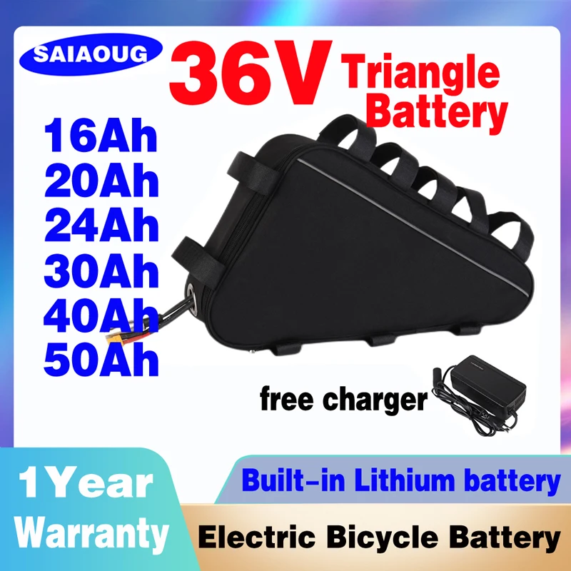 

18650 Cell 36V Lithium Battery 48V Ebike Battery 72V Triangle Battery 20AH 30AH 40AH Huge Capacity 3000W Super Powerful Bafang