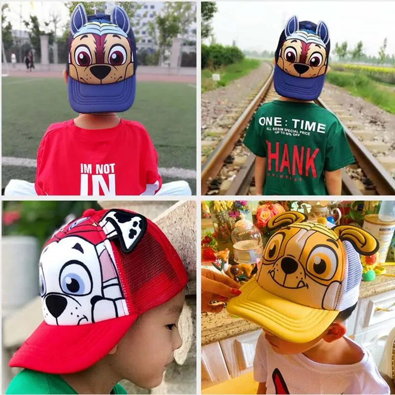 Genuine Paw Patrol Cartoon Child Baseball Cap Hip Hop Mesh Sun Protection Sun Hat Boys Girls Caps Snap back Hats Sports Hat