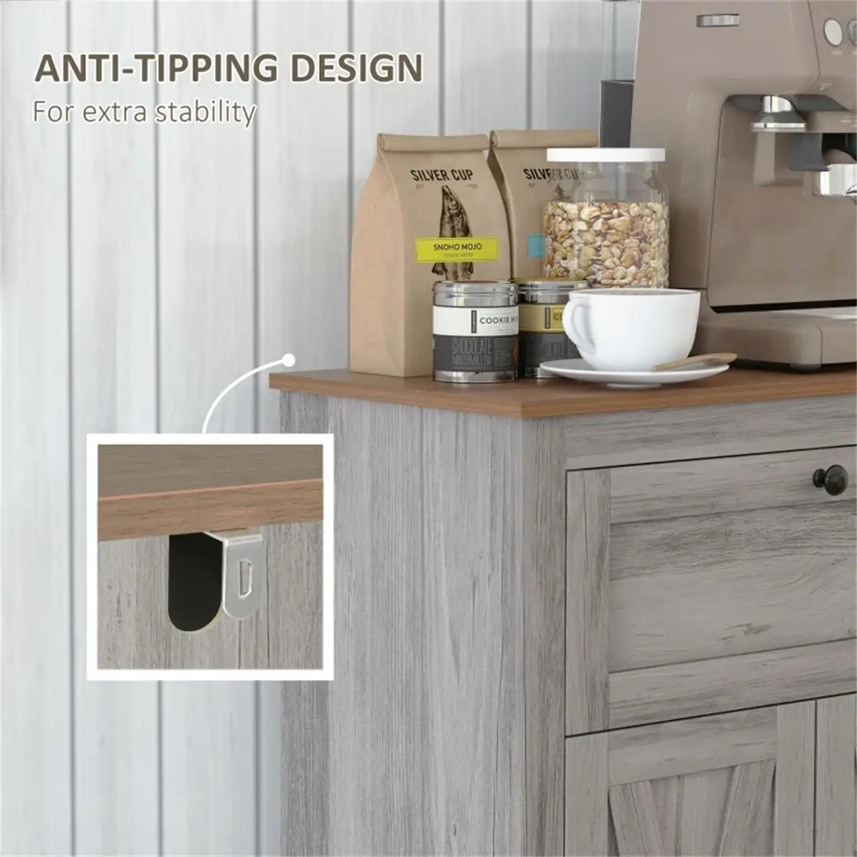 

Multi-Functional Kitchen Cart & Storage Cabinet | Stylish Sideboard Organizer for Home