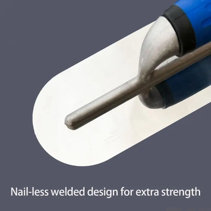 A2BE 3 Pieces Rounded Corner Masonry Trowels Set with Ergonomic Handles Flat Finishing Tools for Plastering and Filling Job