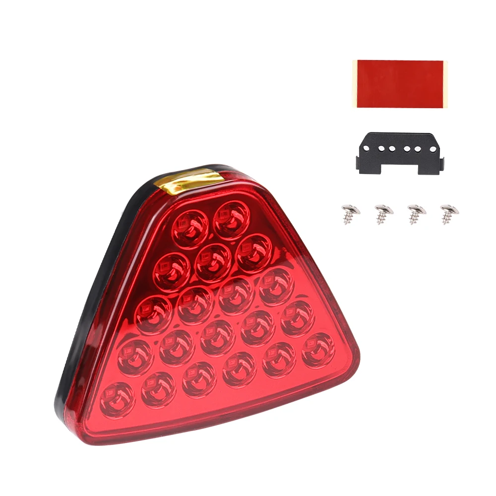 

LED Universal Brake Light Car Lighting Parts Flashing light Car Brake Tail Light Triangle Red Rear Bumper Tail Stop Strobe Light