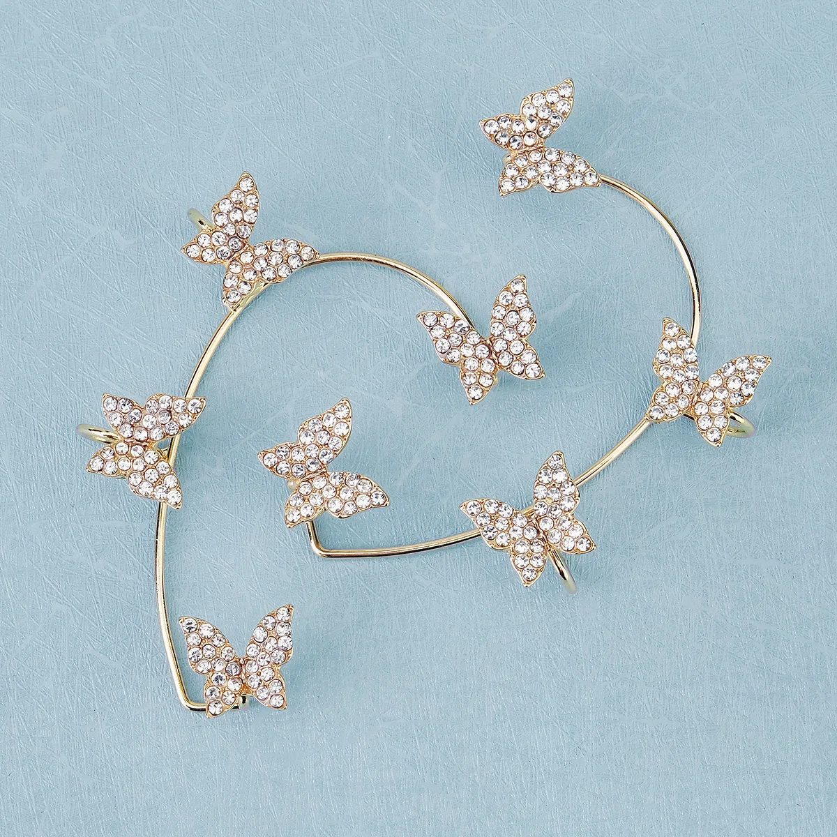 Luxus Königin Ohr Knochen Clip Exquisite Strass Kristall Ohrringe Party Braut Schmuck Zubehör Für Frauen Wichtige Anlass – Detail 18