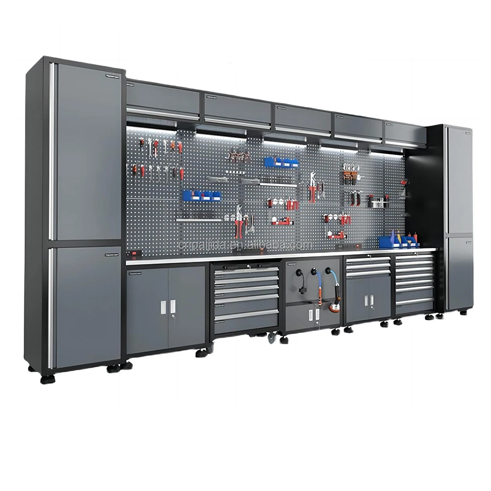 Modular Garage Tool Cabinet Workbench System OEM Supported Custom Industrial Tool Cabinet Storage Workbench System