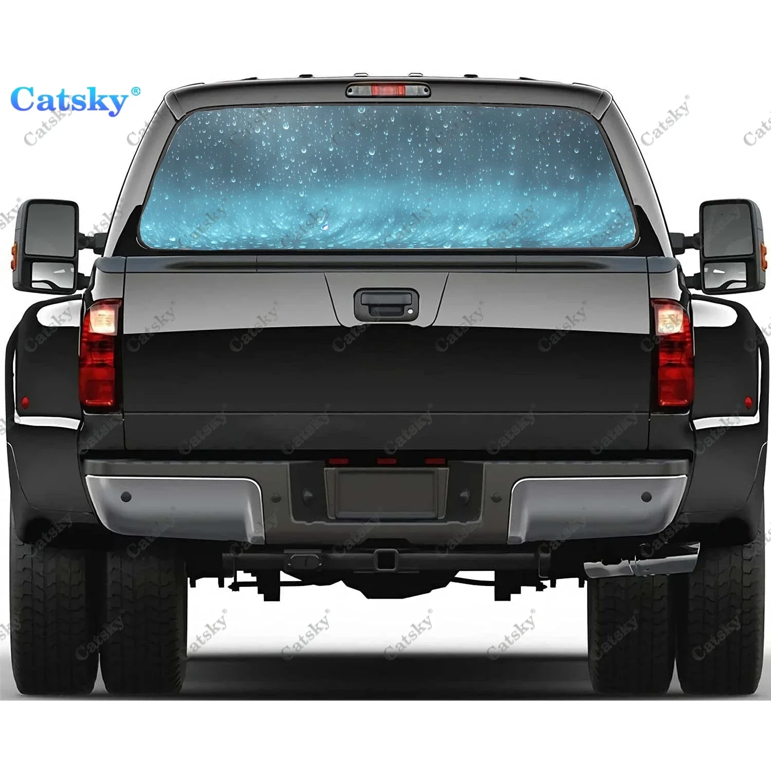 

Fantasy - Waterlake Rear Window Decals for Truck,Pickup Window Decal,Rear Window Tint Graphic Perforated Vinyl Truck Sticker