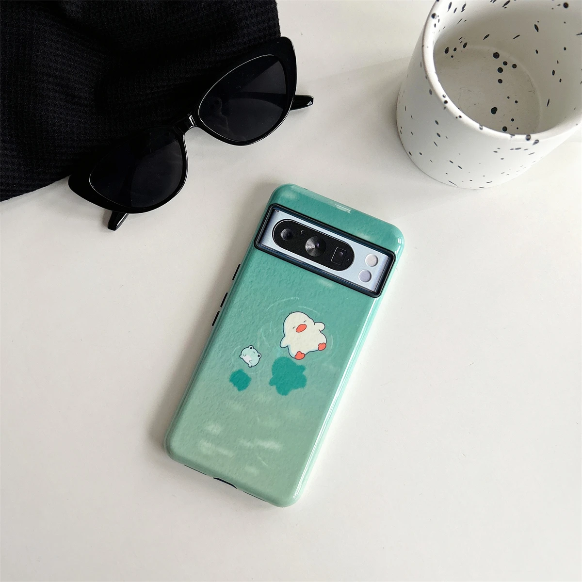 Cute Duck Full package Two-In-One film case suitable for Google Pixel 8 7 6 Pro 8A trendy phone cases for men and women