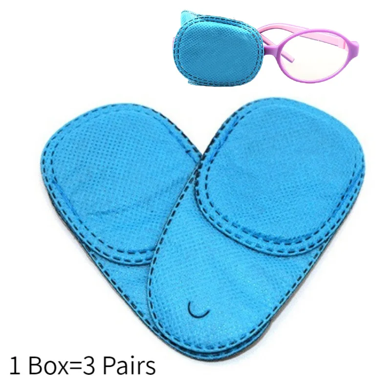 

YURERSH 3 Pairs Training Amblyopia Eye Patch Soft Child Eye Care Myopia Rehabilitation Glasses Training Orthoptic Tool Y46