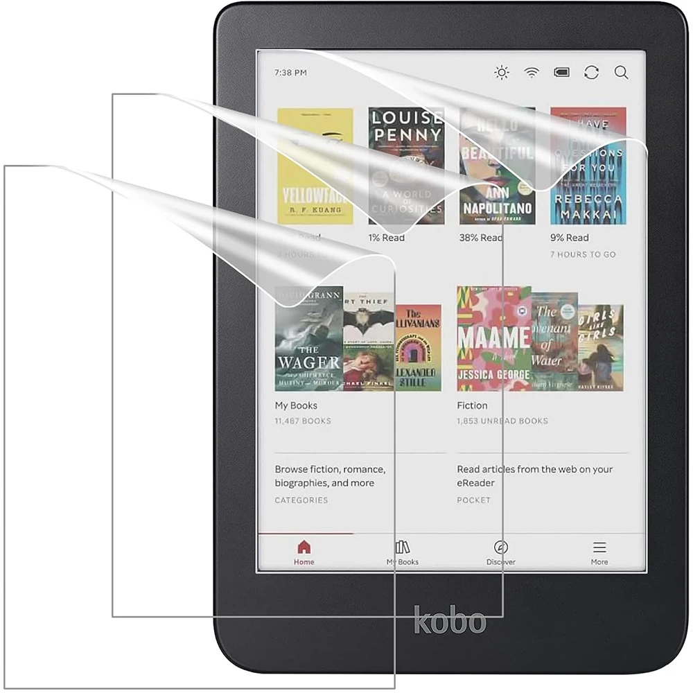 2-3 عبوات من واقي الشاشة لـ Kobo Clara Color 6 "2024/Kobo Clara BW 6" 2024/Kobo Clara 2E 6" 2022 طبقة PET كاملة التغطية