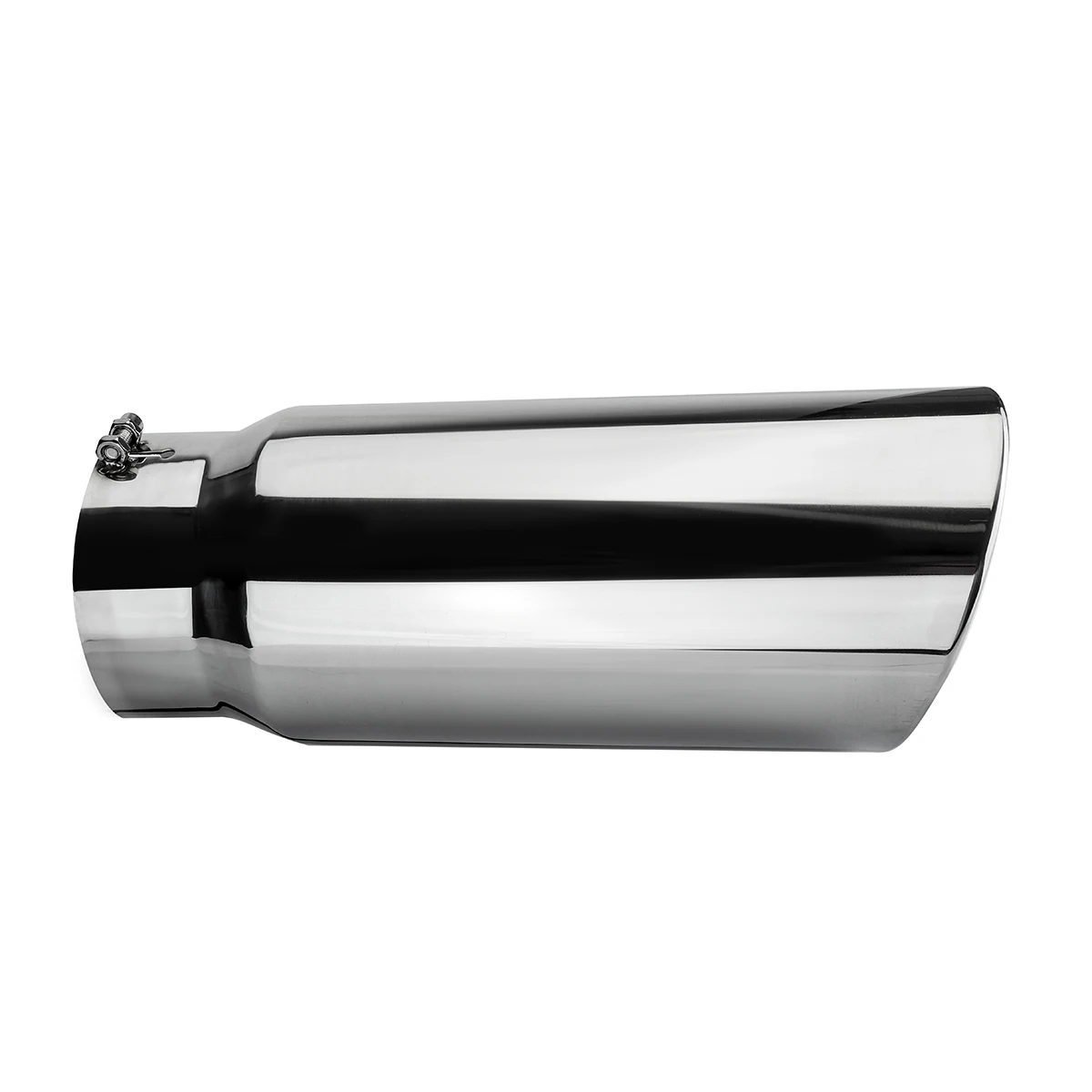 15inch Length Universal Car Straight Exhaust Tail Throat Tailpipe Exhaust Tip Tailpipe Anti-Corrosive 5 Inch Inlet 6 Inch Outlet