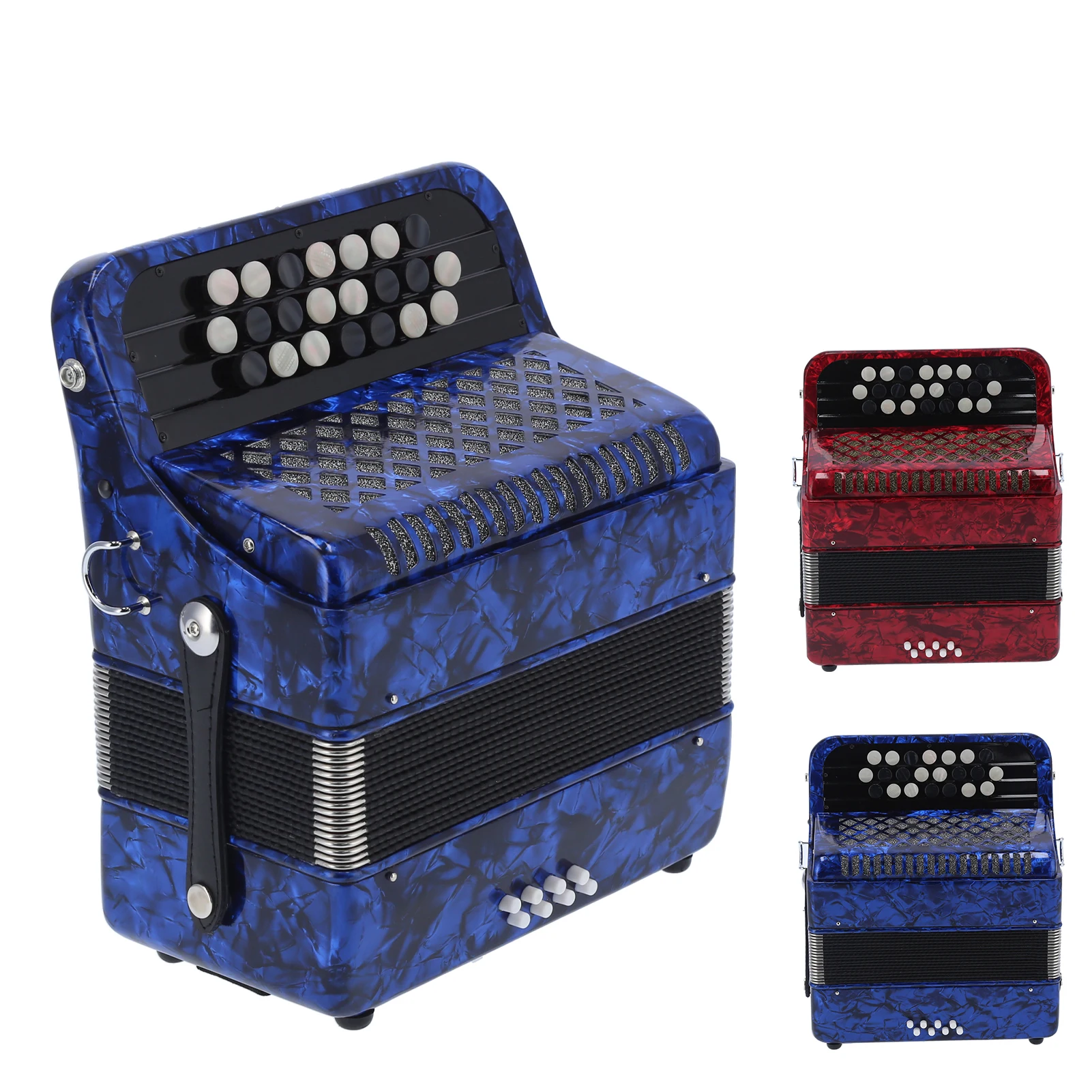 أداة الأكورديون الأكورديون 22 مفتاح 8 أزرار احترافية للمبتدئين مع حقيبة تخزين