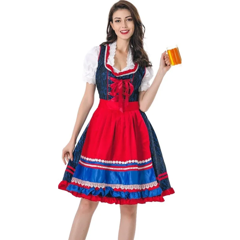 ชุดคอสเพลย์สาวเสิร์ฟ/แม่บ้าน สำหรับการแสดงบนเวที ทำจากผ้าโพลีเอสเตอร์