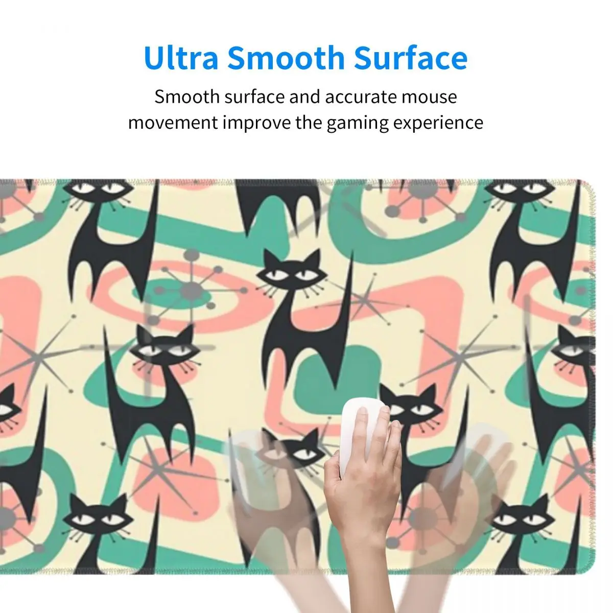 Coussinets de clavier en caoutchouc, chats atomiques