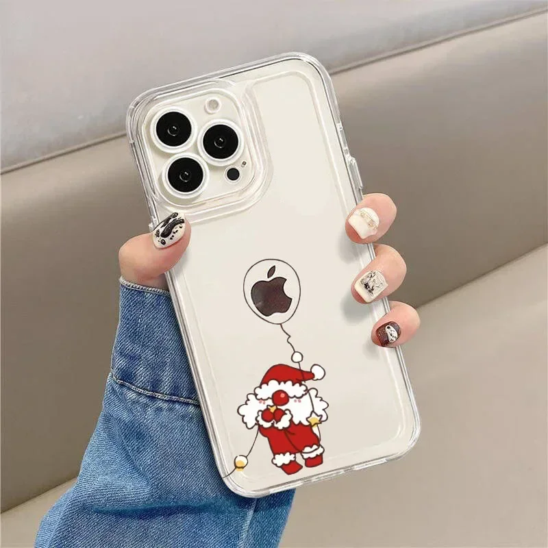Funny Cartoon New Year Christmas Santa Phone Case for iPhone 17 16 15 14 13 12 11 Pro Max Mini SE4 Plus Air 16E Shockproof Shell - náhled 6