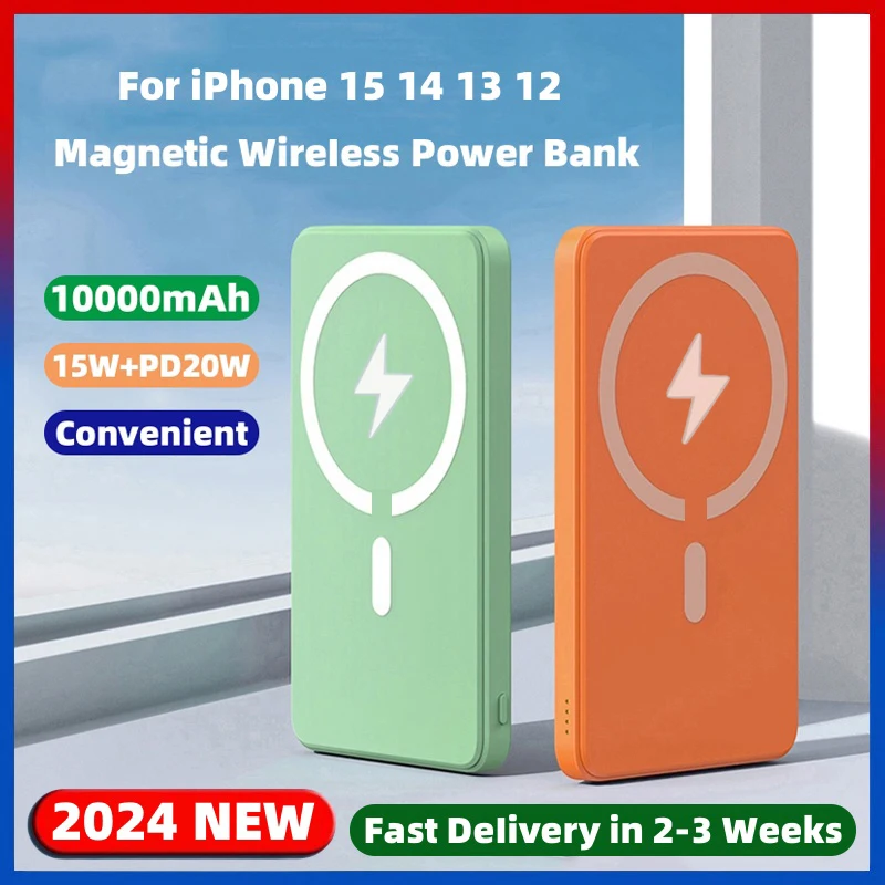 Magnetic Powerbank For iPhone 15 14 13 12 11 Samsung Portable Power Bank Wireless Fast Charger for Apple External Backup Battery