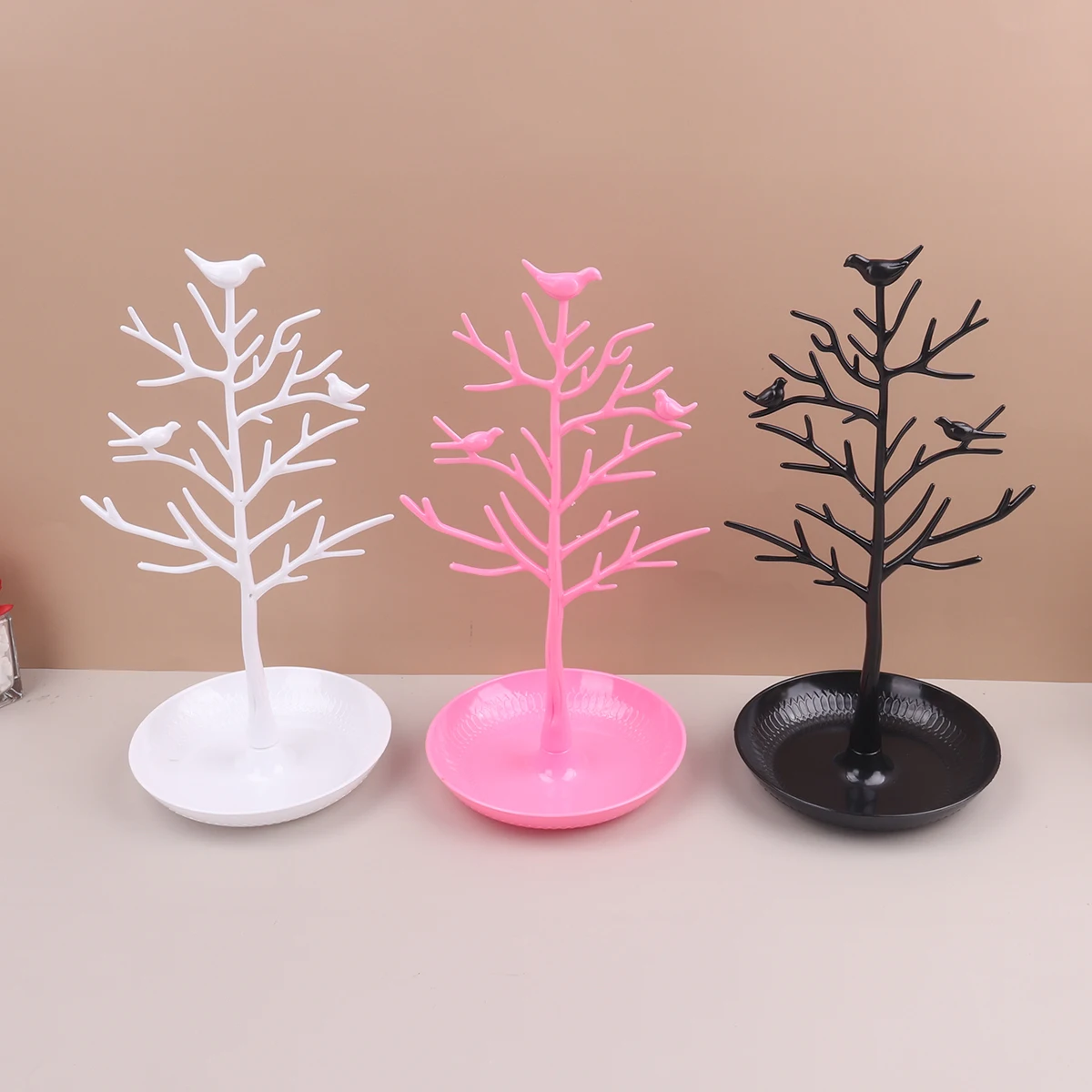 Jewelry Display Stand Tray Tree Storage Racks Earrings Necklaces Rings Jewelry Boxes Case Desktop Organizer Holder Make Up Decor