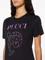 PUCCI Women Clothing Cotton T-shirt Animal Pattern Print Maternity Women T Shirts Top Casual Short Sleeve Tees Free Shipping