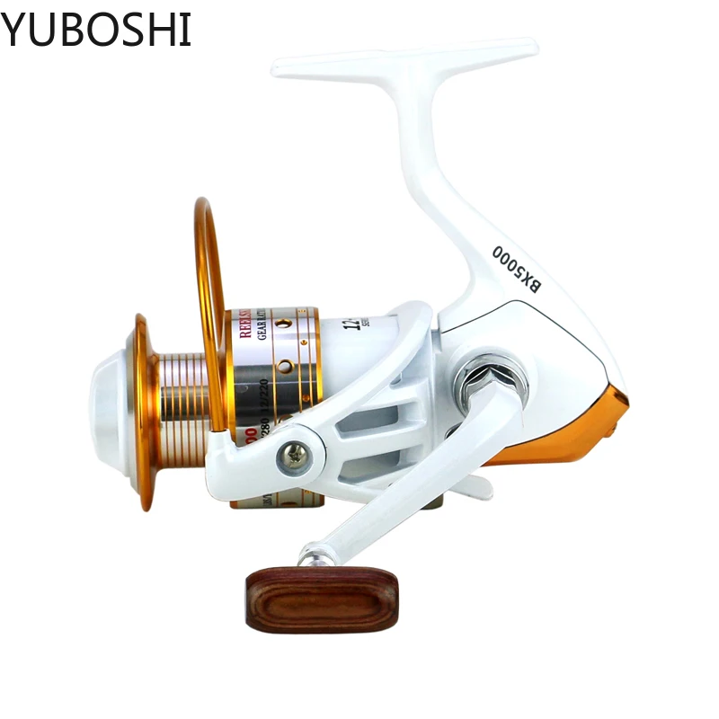 

New 1000 2000 3000 4000 5000 6000 BX-Series Wooden Grip Fishing Reel High Quality Metal Rocker 5.5:1 Spinning Wheel