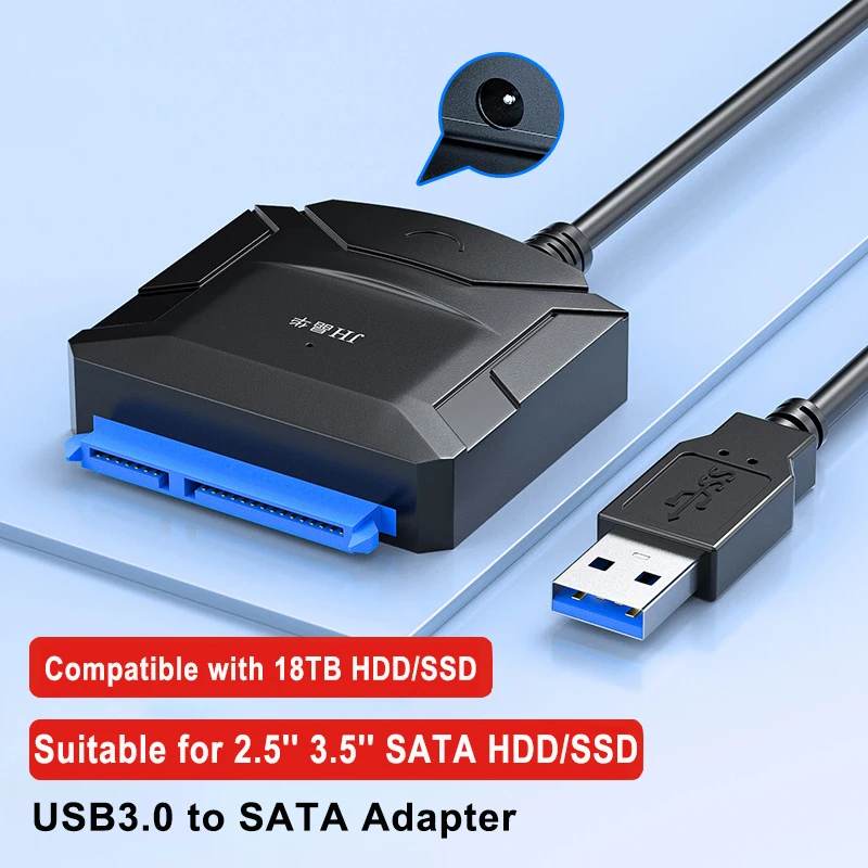 SATA To USB 3.0 Cable Adapter for 2.5 3.5 Inch External HDD SSD Hard Drive SATA Adapter USB 3.0 To Sata III Cord Converter 3 0