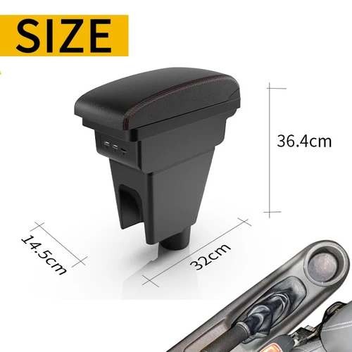 Imagen 2 del producto Para Chevrolet Spark caja de reposabrazos para Chevrolet Spark 3 III Aveo T200 caja de almacenamiento de reposabrazos de coche accesorios de coche detalles interiores