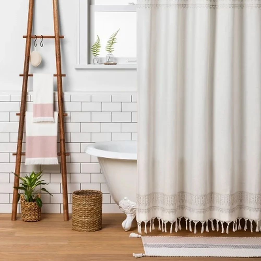 Decorative Apple Picking Ladder Rustic Wood 6ft Towel Rack 4 Rungs Hooks No Assembly Required Home Decor Storage Solution