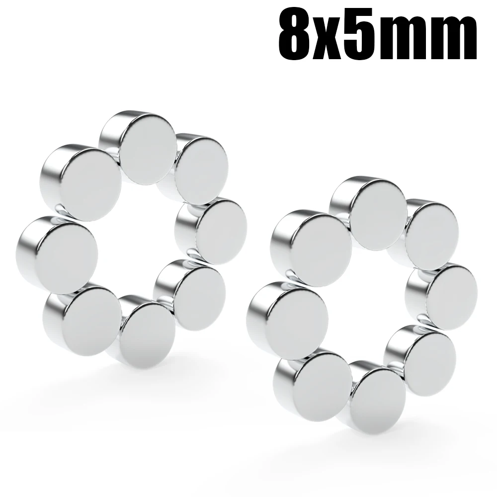 

2~500Pcs Strong Round Magnet 8x5mm for Fridge DIY Projects Science & Office Use Refrigerator Magnets 8*5