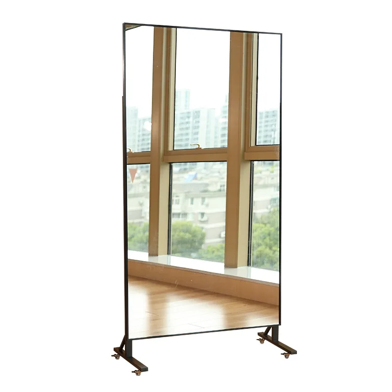 

Movable dance mirror universal wheel floor household full body full-length yoga fitness practice room