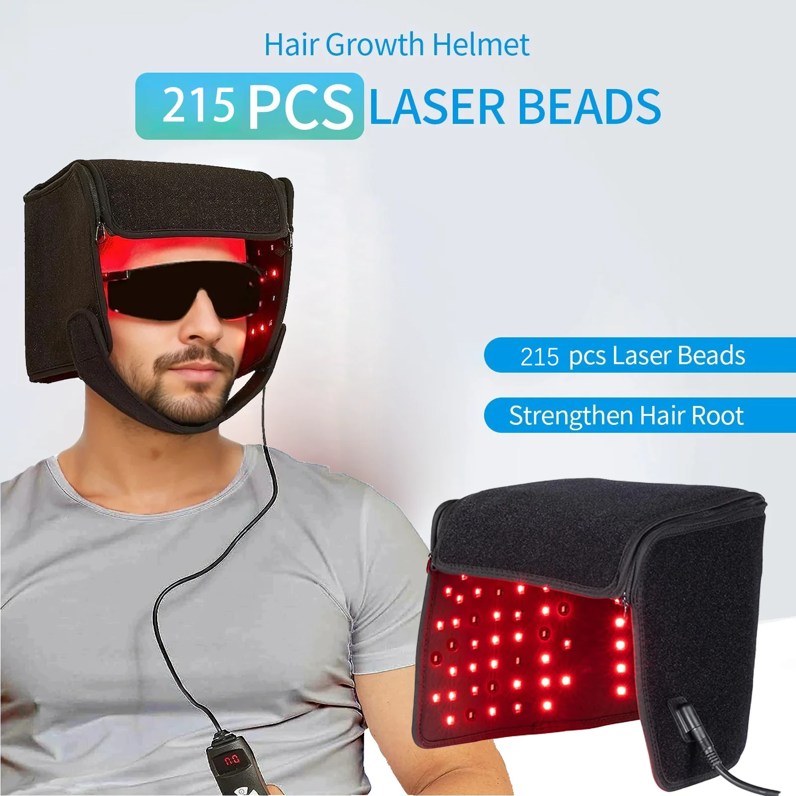 

LED Red Light Therapy Hat for Hair Growth Red & Infrared Light Hair Growth Cap for Hair Loss Promote Hair Fast Regrowth Care Cap