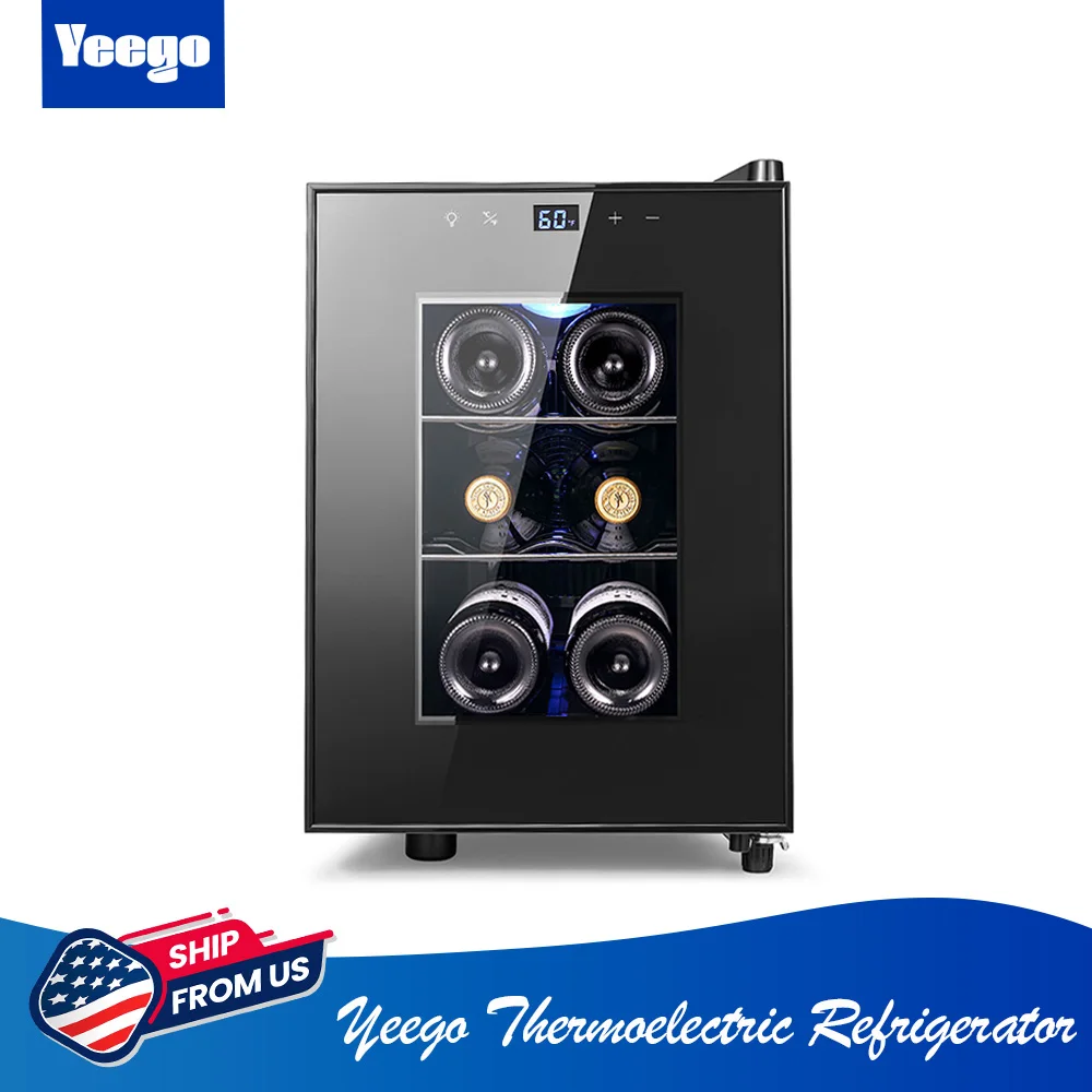 Yeego 20L Stylish Beverage Cooler - Efficient Thermoelectric Wine Fridge for Quiet and Compact Beverage Refrigerator Storage