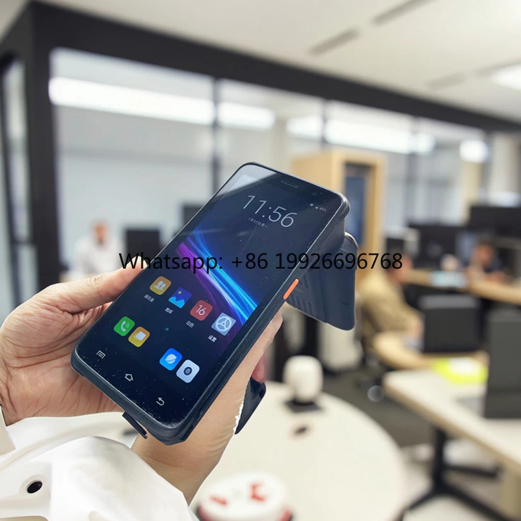 Android14 Handheld Uhf Rfid Handheld Reader 1D/2D QR Barcode Scanner Industrial Reader RFID UHF Gun 5.45 Mobile Rfid Reader