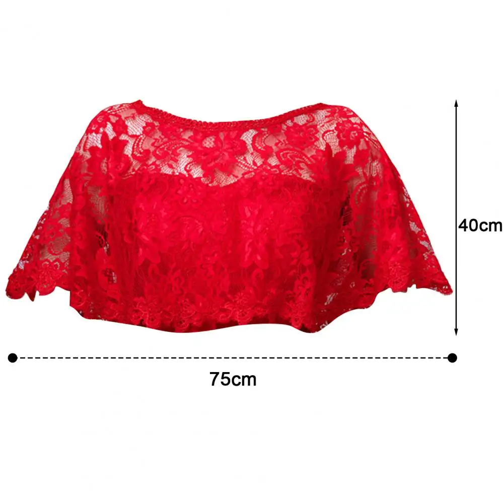 Lace Shawl Evening Party Women Cape Elegant Lace Wedding Shawl Set for Women See-through Lace Shrug Chiffon Bolero for Bridal