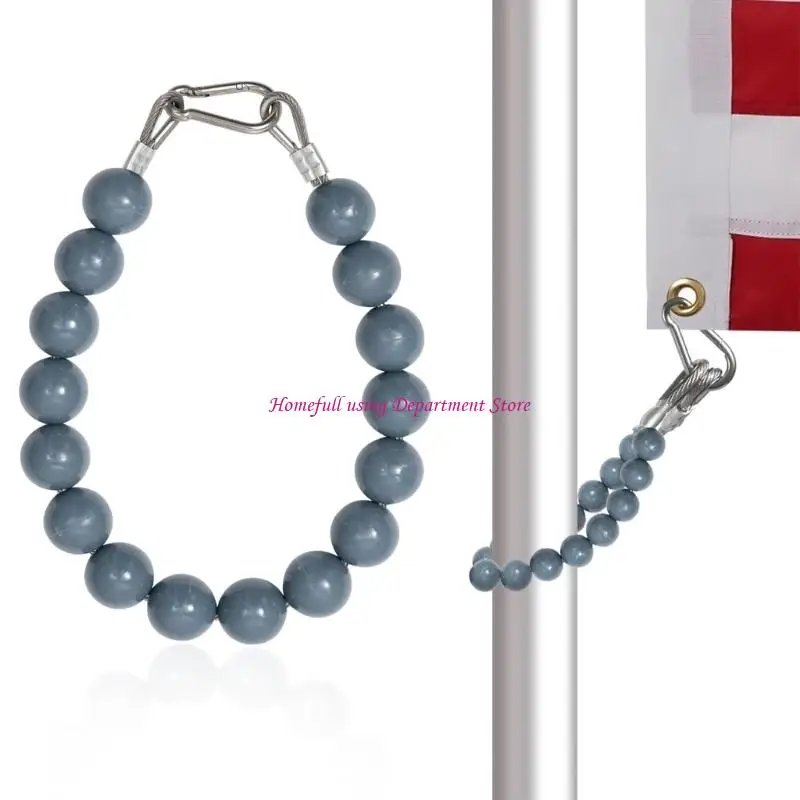 Flagpole Bead Weight Rings Aluminum Flagpole Rings Anti Wrap Flag Mounting Flagpole Accessories