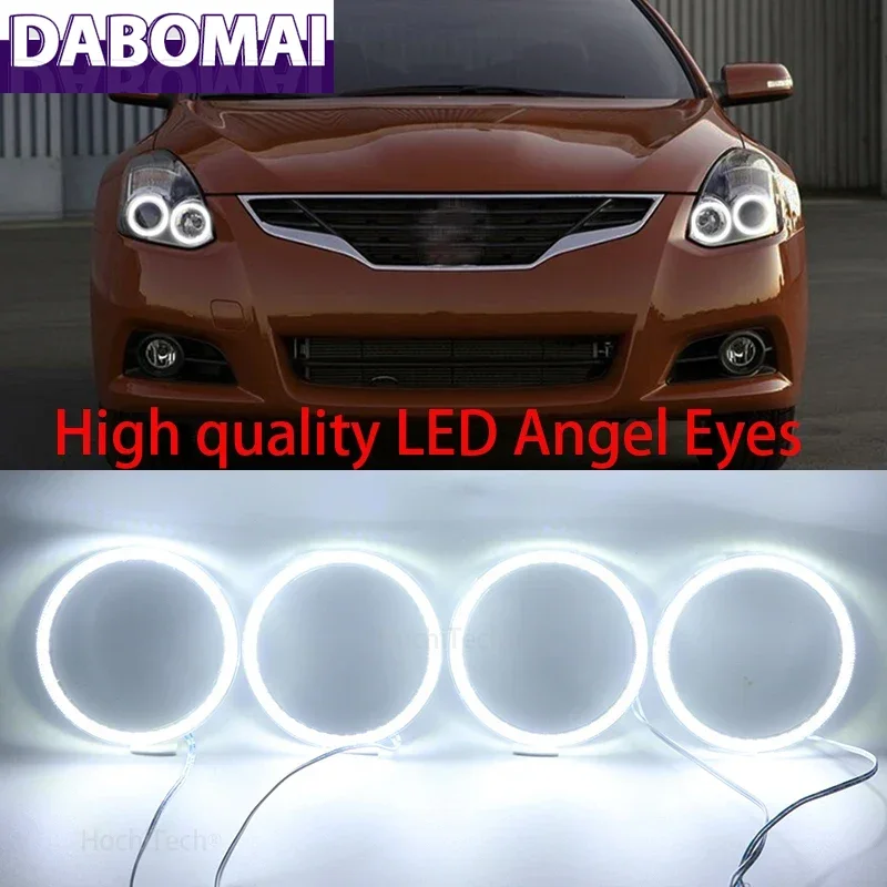 

Дневные ходовые огни DRL для Nissan Altima Coupe 2010 2011 2012 2013, супер яркий белый цвет 3528 SMD Led Angel Eyes Kit
